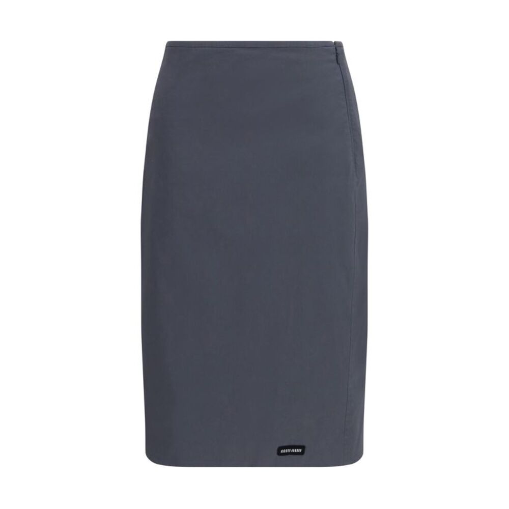 Miu Miu Women Stretch Cotton-Blend Midi Skirt